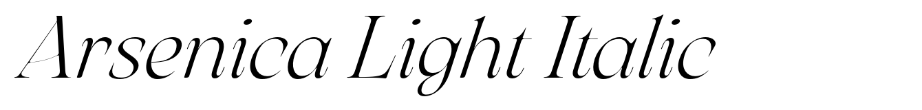 Arsenica Light Italic